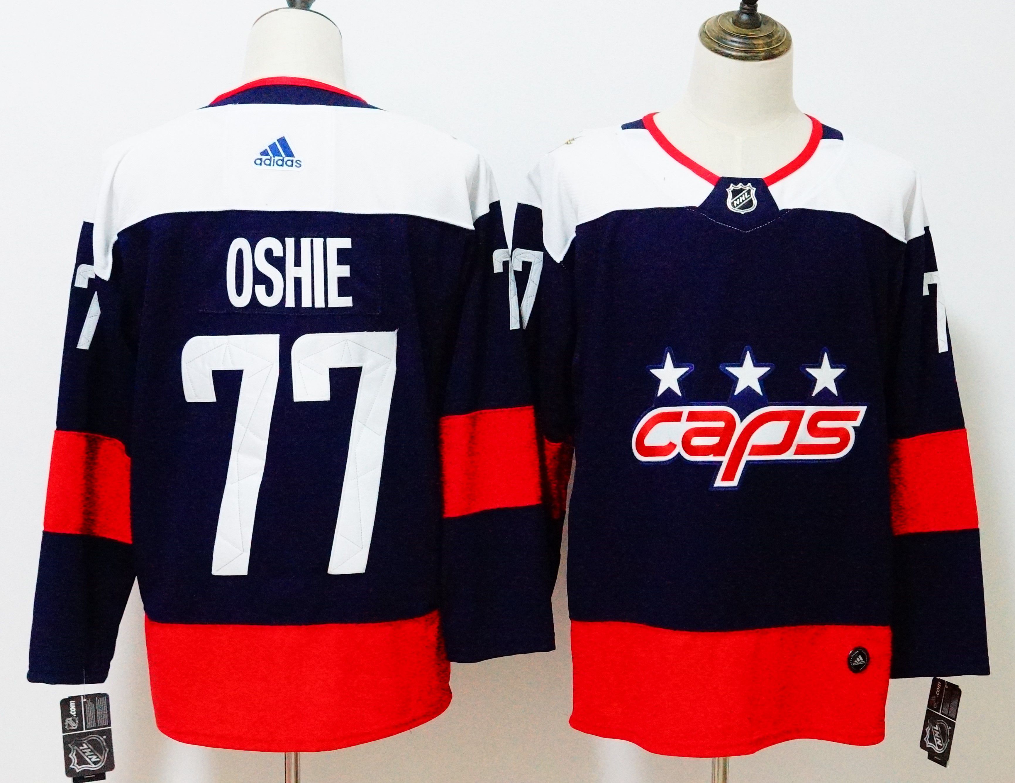 Men Washington Capitals #77 Oshie Blue Hockey Stitched Adidas NHL Jerseys->washington capitals->NHL Jersey